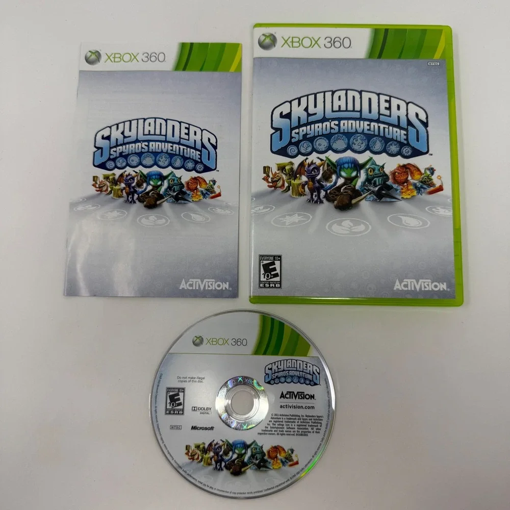 Skylanders Spyros Adventure Xbox 360 CIB Manual Not For Resale 2011 Activision